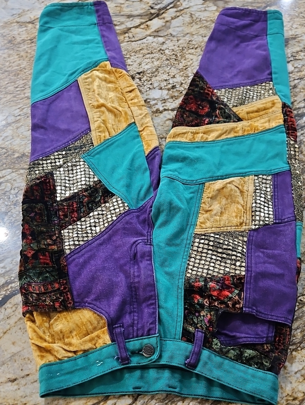 Paco Jeans VTG Jeans. Sequins Missing In Areas. Size 14, Inseam 26" Rise 9.5"